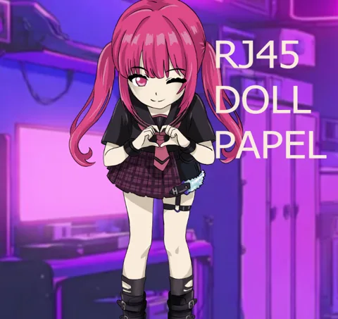 RJ45– Adorno Recortable (Doll de Papel)
